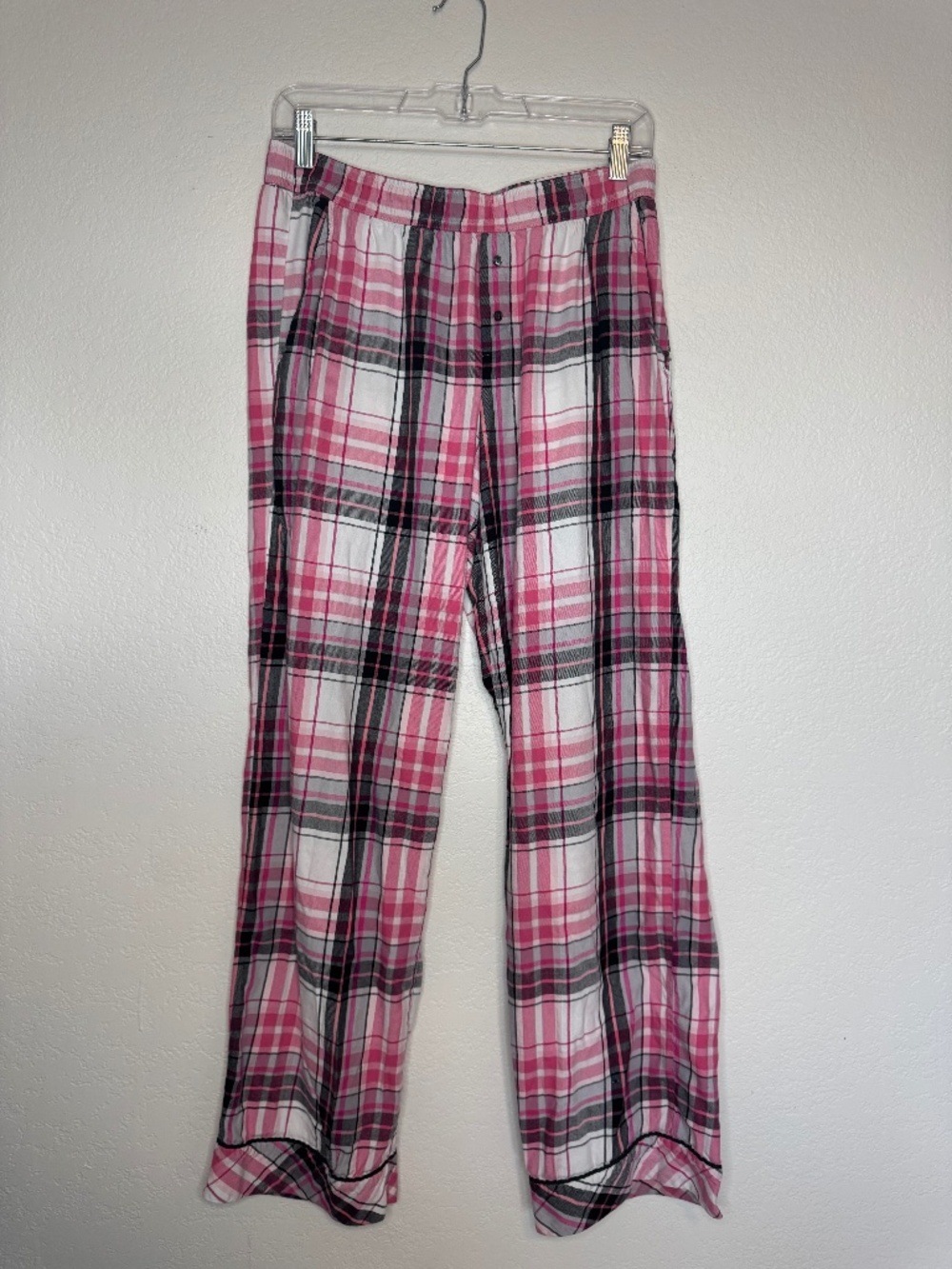 Victoriaās Secret Womenās S Pink Plaid Pajama Pants Cotton Modal